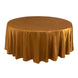 108inch Shimmer Gold Premium Scuba Round Tablecloth, Wrinkle Free Seamless Polyester Tablecloth