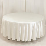 108inch Shimmer Pearl White Premium Scuba Round Tablecloth, Wrinkle Free Polyester Tablecloth