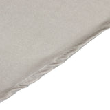 108inch Shimmer Silver Premium Scuba Round Tablecloth, Wrinkle Free Seamless Polyester Tablecloth