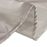 108inch Shimmer Silver Premium Scuba Round Tablecloth, Wrinkle Free Seamless Polyester Tablecloth