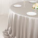 132inch Shimmer Silver Premium Scuba Round Tablecloth, Seamless Polyester Tablecloth