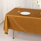 60x102inch Shimmer Gold Premium Scuba Rectangle Tablecloth, Wrinkle Free Seamless Polyester
