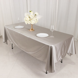 Enhance Your Table's Elegance with Shimmering Silver Scuba Tablecloth