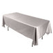 60"x102" Shimmer Silver Premium Scuba Rectangle Tablecloth, Wrinkle Free Polyester Tablecloth