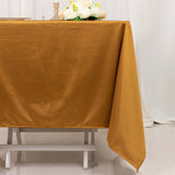 70inch Shimmer Gold Premium Scuba Square Tablecloth, Seamless Polyester Tablecloth