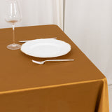 70inch Shimmer Gold Premium Scuba Square Tablecloth, Seamless Polyester Tablecloth