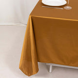 70inch Shimmer Gold Premium Scuba Square Tablecloth, Seamless Polyester Tablecloth