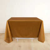 70inch Shimmer Gold Premium Scuba Square Tablecloth, Seamless Polyester Tablecloth