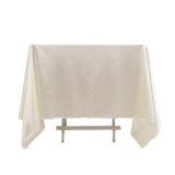 70" Shimmer Pearl White Scuba Square Tablecloth, Wrinkle Free Seamless Premium Polyester