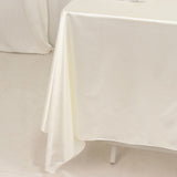 70" Shimmer Pearl White Scuba Square Tablecloth, Wrinkle Free Seamless Premium Polyester