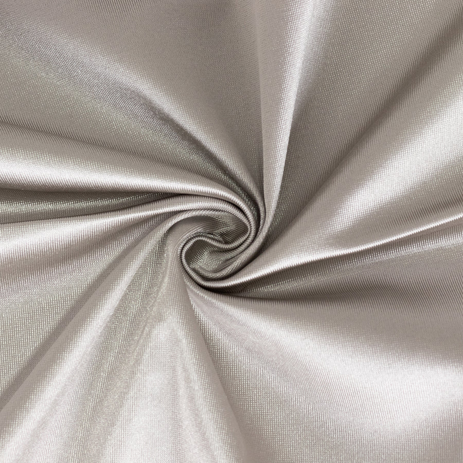 70inch Shimmer Silver Premium Scuba Square Tablecloth, Seamless Polyester Tablecloth#whtbkgd