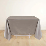 70inch Shimmer Silver Premium Scuba Square Tablecloth, Seamless Polyester Tablecloth