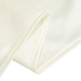 90"x132" Shimmer Pearl White Scuba Rectangle Tablecloth, Wrinkle Free Seamless Premium