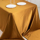 90x156inch Shimmer Gold Premium Scuba Rectangle Tablecloth, Wrinkle Free Seamless Polyester