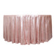 120inch Shiny Blush Rose Gold Round Polyester Tablecloth With Shimmer Sequin Dots#whtbkgd