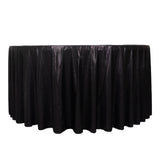 120inch Shiny Black Round Polyester Tablecloth With Shimmer Sequin Dots#whtbkgd