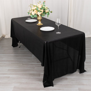 Create Unforgettable Moments with Black Shimmer Sequin Dots Tablecloth
