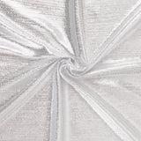 60x126inch Silver Shimmer Sequin Dots Polyester Tablecloth, Wrinkle Free Sparkle Glitter#whtbkgd