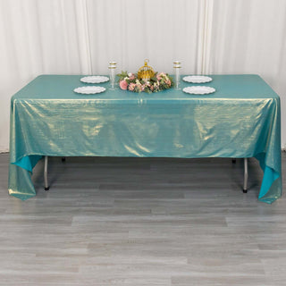 Turquoise Shimmer Sequin Tablecloth for Stunning Event Décor