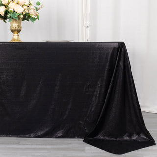 Unleash the Beauty and Convenience of the Black Shimmer Sequin Tablecloth