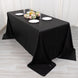 90x132inch Shiny Black Polyester Rectangular Tablecloth With Shimmer Sequin Dots