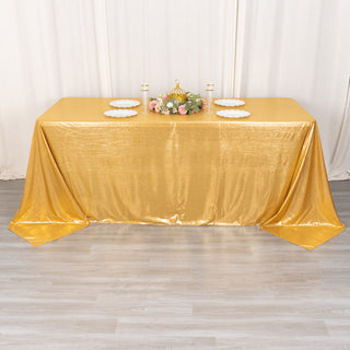 Add Elegance and Glamour to Your Event with the Gold Shimmer Sequin Tablecloth