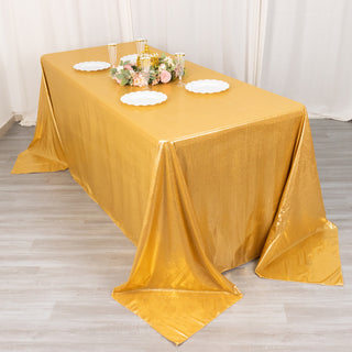 Create a Dazzling Atmosphere with the Gold Shimmer Sequin Tablecloth