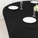 6ft Black Spandex Stretch Fitted Round Tablecloth With Foot Pockets