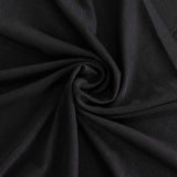 6ft Black Spandex Stretch Fitted Round Tablecloth With Foot Pockets#whtbkgd
