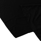 6ft Black Wavy Spandex Fitted Round 1-Piece Tablecloth Table Skirt, Stretchy Table Cover Ruffles