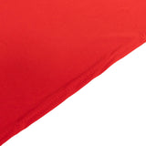 6ft Red Round Stretch Spandex Tablecloth Fitted Table Cover for 72 inch Tables