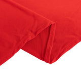 6ft Red Round Stretch Spandex Tablecloth Fitted Table Cover for 72 inch Tables