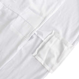 White Stretch Spandex Fitted Round Tablecloth 72 in for 6 Foot Tables