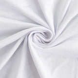 White Stretch Spandex Fitted Round Tablecloth 72 in for 6 Foot Tables#whtbkgd