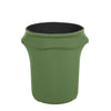 41-50 Gallons Green Stretch Spandex Round Trash Bin Container Cover