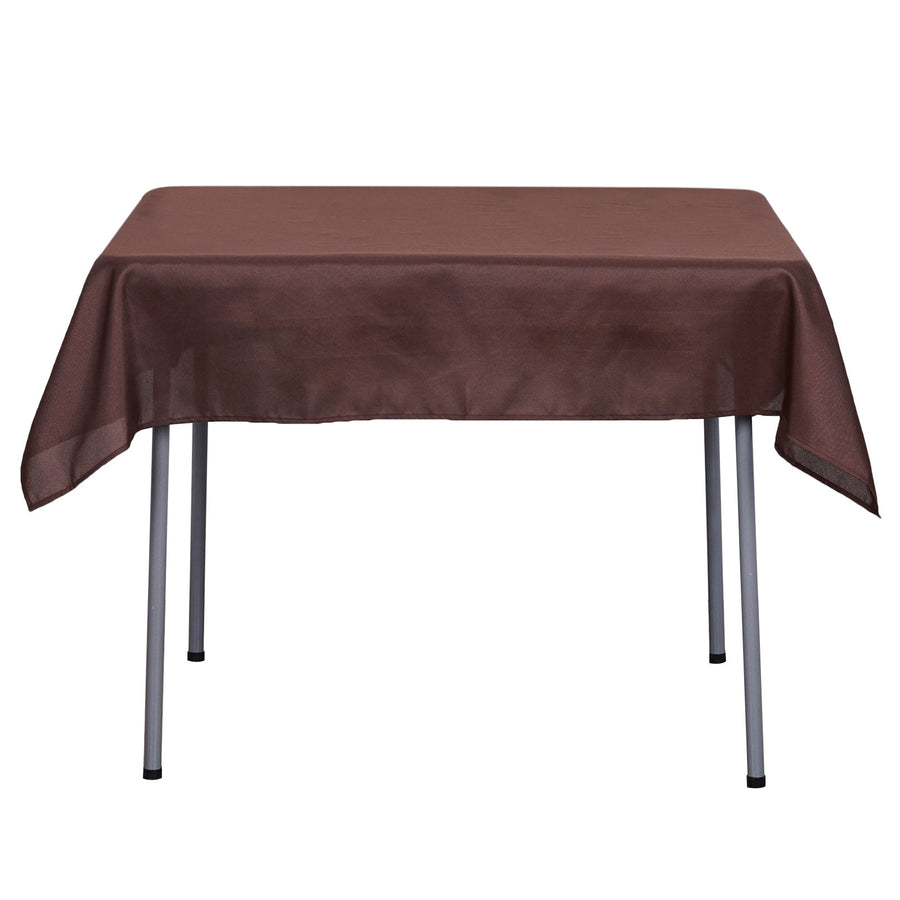 54 inches Chocolate Square Polyester Tablecloth