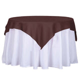 54 inches Chocolate Square Polyester Table Overlay