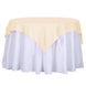 54 inch Beige Square Polyester Tablecloth