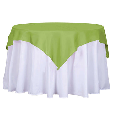 54"x54" Apple Green Square Polyester Table Overlay