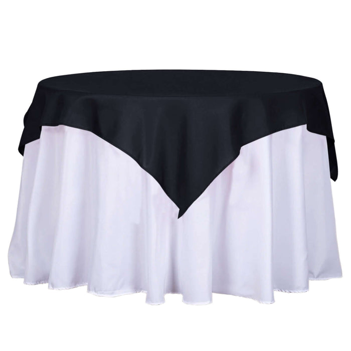 54 inches Black Square Polyester Table Overlay