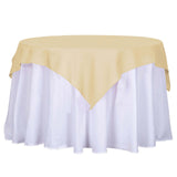 54 inch Champagne Square Polyester Table Overlay