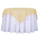 54 inch Champagne Square Polyester Table Overlay