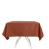 Terracotta (Rust) Polyester Square Tablecloth 54\"x54\"