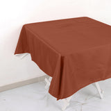 Terracotta (Rust) Polyester Square Tablecloth 54\"x54\"