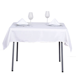 Unleash Your Creativity with the 54x54 White Square Seamless Polyester Tablecloth