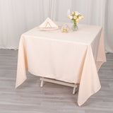 70x70inch Blush Rose Gold 200 GSM Premium Seamless Polyester Square Tablecloth
