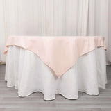 70x70inch Blush Rose Gold 200 GSM Premium Seamless Polyester Square Table Overlay