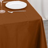 Cinnamon Brown Polyester Square Tablecloth 70"x70"