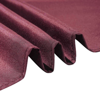 Create a Stunning Table Setting with a Burgundy Square Seamless Polyester Tablecloth