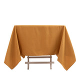 Gold Premium Seamless Polyester Square Tablecloth 220GSM 70inch